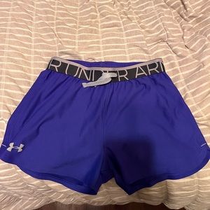 Purple UA Youth Large Athletic Shorts